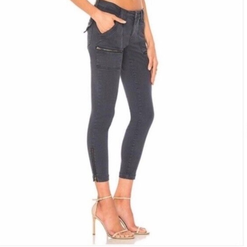 Pistola Revolve Charcoal Skinny Cargo Utility Moto Cropped Jeans